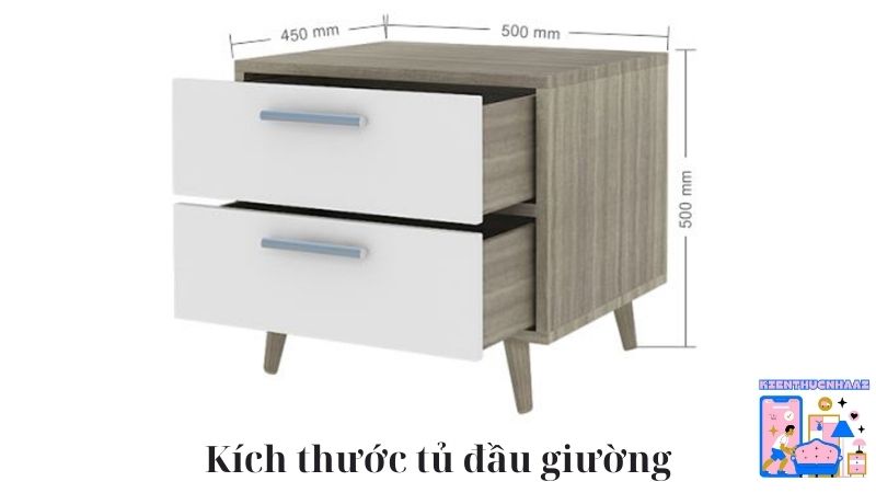 Kích thước tủ đầu giường